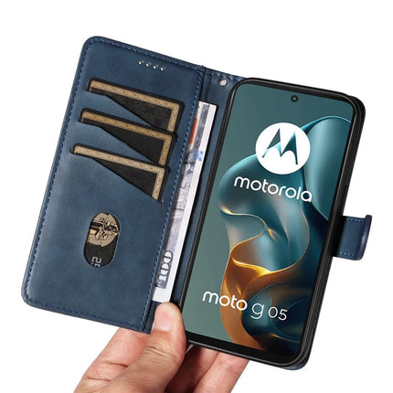 For Motorola Moto G05 4G Wallet Case T-Shape Lines Leather Phone Cover Stand