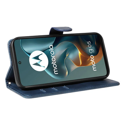 For Motorola Moto G05 4G Wallet Case T-Shape Lines Leather Phone Cover Stand