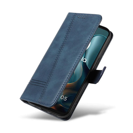 For Motorola Moto G05 4G Wallet Case T-Shape Lines Leather Phone Cover Stand