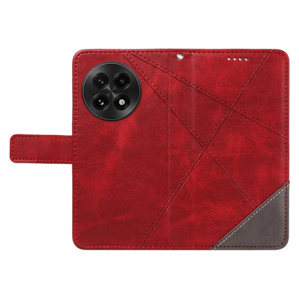 For OnePlus 13 Leather Case Geometric Line Design Wallet Phone Cover with Wrist Strap