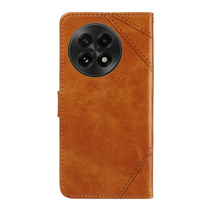 For OnePlus 13 Leather Case Geometric Line Design Wallet Phone Cover with Wrist Strap