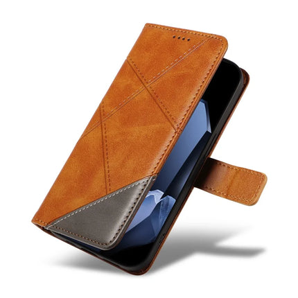 For OnePlus 13 Leather Case Geometric Line Design Wallet Phone Cover with Wrist Strap