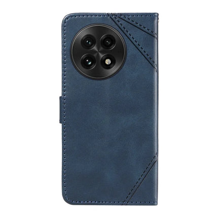 For OnePlus 13 Leather Case Geometric Line Design Wallet Phone Cover with Wrist Strap