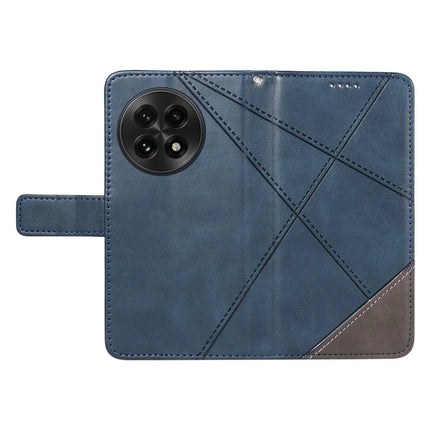 For OnePlus 13 Leather Case Geometric Line Design Wallet Phone Cover with Wrist Strap