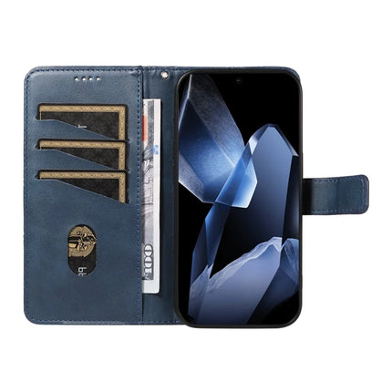 For OnePlus 13 Leather Case Geometric Line Design Wallet Phone Cover with Wrist Strap
