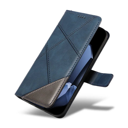 For OnePlus 13 Leather Case Geometric Line Design Wallet Phone Cover with Wrist Strap