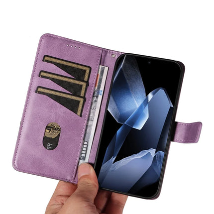For OnePlus 13 Leather Case Geometric Line Design Wallet Phone Cover with Wrist Strap