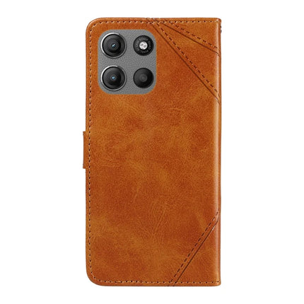 For Motorola Moto G15 Power 4G / Motorola Moto G15 4G Leather Case Geometric Line Design Wallet Phone Cover with Wrist Strap