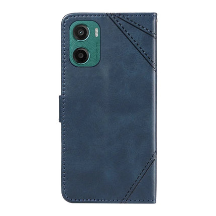 For Motorola Moto G05 4G Leather Case Geometric Line Design Wallet Phone Cover with Wrist Strap