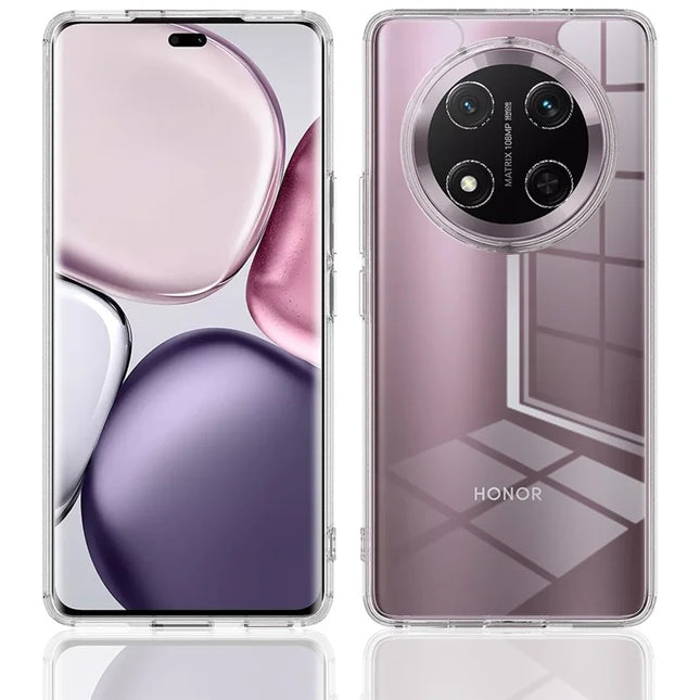 For Honor X60 Pro 5G / Honor X9c 5G Clear Phone Case TPU+Acrylic Shockproof Phone Back Cover - Clear