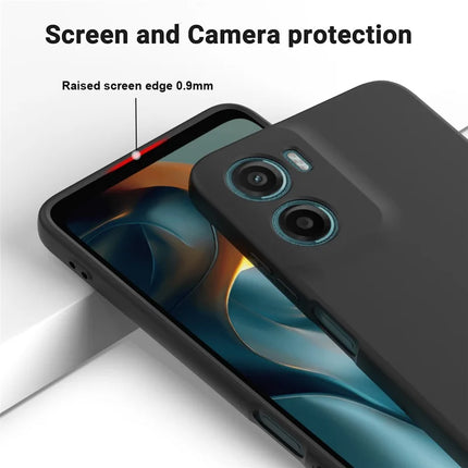 For Motorola Moto E15 4G / Motorola Moto G05 4G Case Liquid Silicone Phone Back Cover with Hand Strap