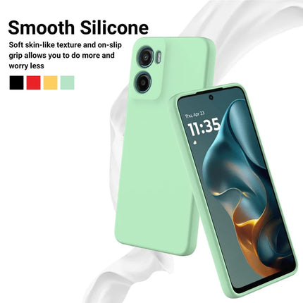 For Motorola Moto E15 4G / Motorola Moto G05 4G Case Liquid Silicone Phone Back Cover with Hand Strap