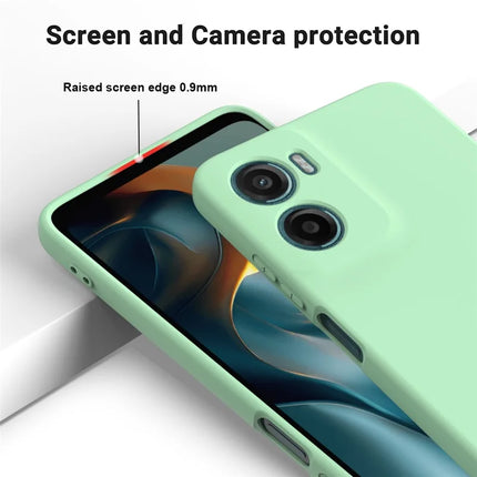 For Motorola Moto E15 4G / Motorola Moto G05 4G Case Liquid Silicone Phone Back Cover with Hand Strap