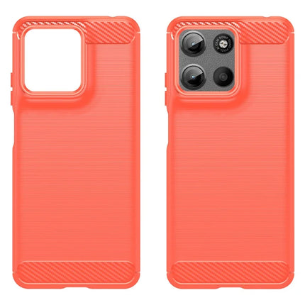 For Motorola Moto G15 4G Case Protective Phone Cover Carbon Fiber Texture Brushed