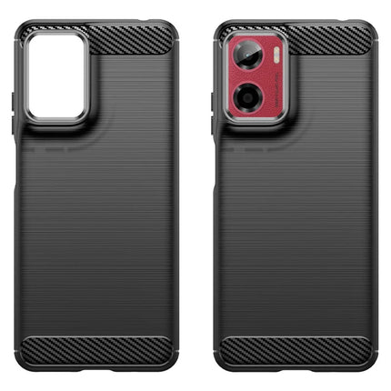 For Motorola Moto E15 4G / G05 4G Case Protective Phone Cover Carbon Fiber Texture Brushed