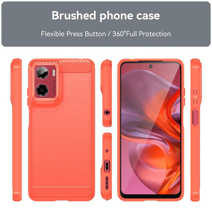 For Motorola Moto E15 4G / G05 4G Case Protective Phone Cover Carbon Fiber Texture Brushed