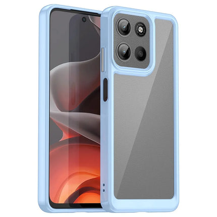 For Motorola Moto G15 4G TPU + Acrylic Protective Clear Phone Cover - Blue