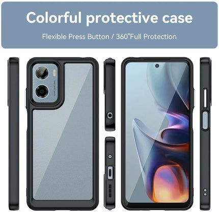 For Motorola Moto E15 4G / G05 4G Case TPU + Acrylic Protective Clear Phone Cover