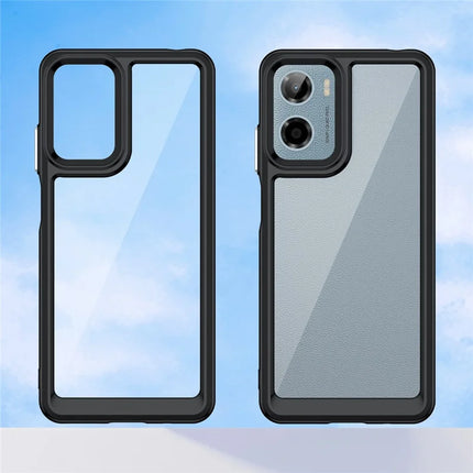 For Motorola Moto E15 4G / G05 4G Case TPU + Acrylic Protective Clear Phone Cover