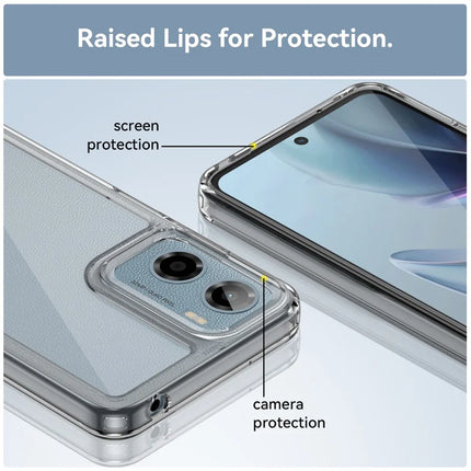For Motorola Moto E15 4G / G05 4G Case TPU + Acrylic Protective Clear Phone Cover
