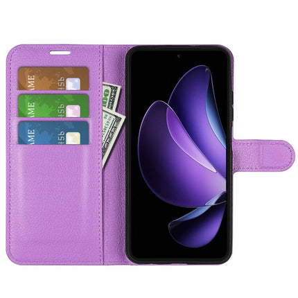 For Oppo Reno13 F 5G Case Litchi Texture Shockproof Leather Wallet Phone Cover