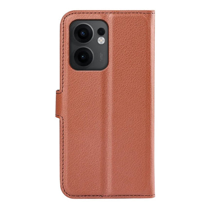For Oppo Reno13 F 5G Case Litchi Texture Shockproof Leather Wallet Phone Cover