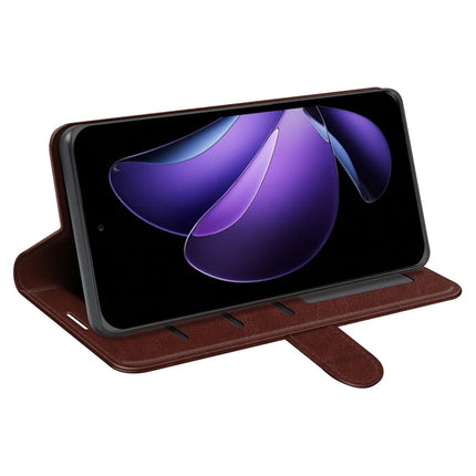 For Oppo Reno13 F 5G Wallet Case Crazy Horse Texture Stand Leather Phone Cover