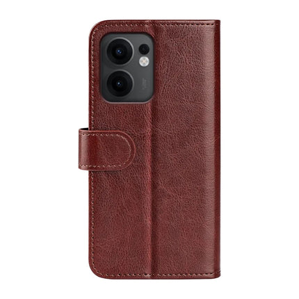 For Oppo Reno13 F 5G Wallet Case Crazy Horse Texture Stand Leather Phone Cover