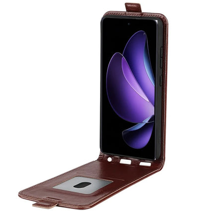 For Oppo Reno13 F 5G Case with Card Slots Vertical Flip Leather Phone Cover