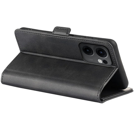 For Oppo Reno13 F 5G Stand Case Calf Texture Leather Wallet Phone Cover