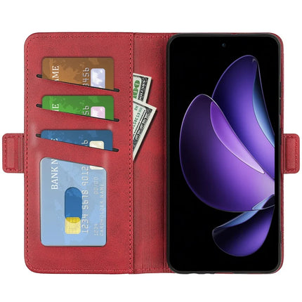 For Oppo Reno13 F 5G Stand Case Calf Texture Leather Wallet Phone Cover
