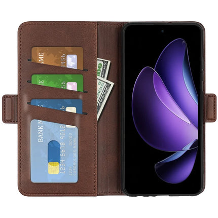 For Oppo Reno13 F 5G Stand Case Calf Texture Leather Wallet Phone Cover