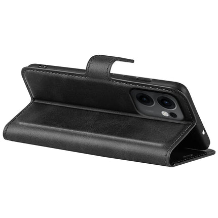 For Oppo Reno13 F 5G Stand Case Anti-Scratch Calf Texture Leather Phone Cover