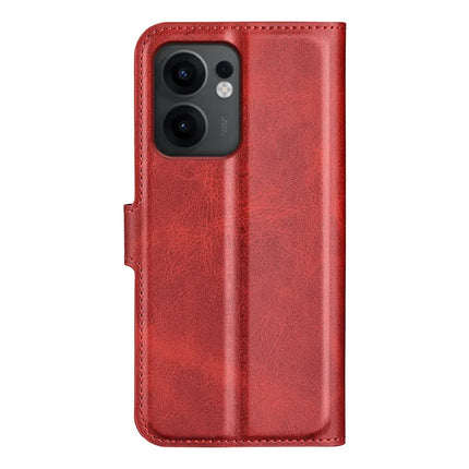 For Oppo Reno13 F 5G Stand Case Anti-Scratch Calf Texture Leather Phone Cover