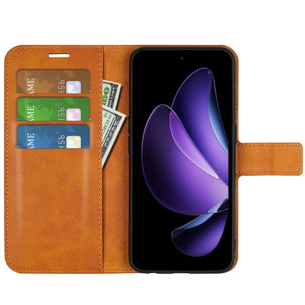 For Oppo Reno13 F 5G Stand Case Anti-Scratch Calf Texture Leather Phone Cover