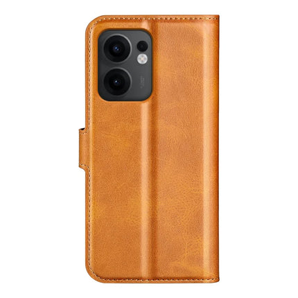 For Oppo Reno13 F 5G Stand Case Anti-Scratch Calf Texture Leather Phone Cover