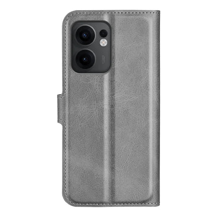 For Oppo Reno13 F 5G Stand Case Anti-Scratch Calf Texture Leather Phone Cover