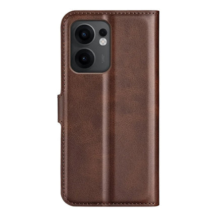 For Oppo Reno13 F 5G Stand Case Anti-Scratch Calf Texture Leather Phone Cover