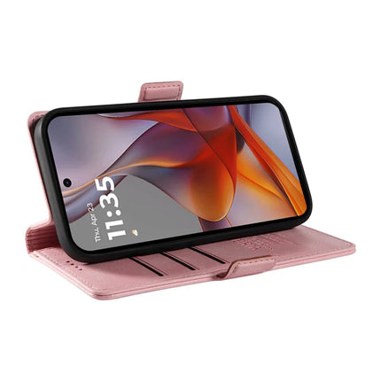 YIKATU YK-007 For Motorola Moto G75 5G Case Side Buckle PU Leather Phone Cover Litchi Texture