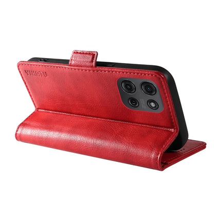 YIKATU YK-007 For Motorola Moto G75 5G Case Side Buckle PU Leather Phone Cover Litchi Texture
