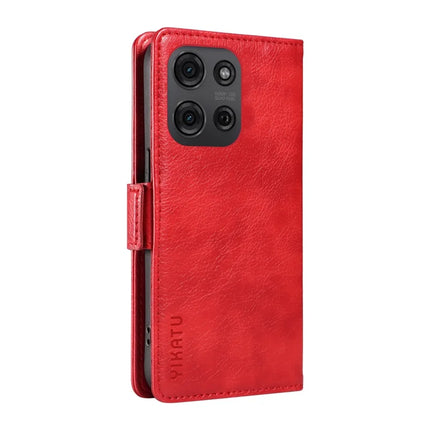 YIKATU YK-007 For Motorola Moto G75 5G Case Side Buckle PU Leather Phone Cover Litchi Texture