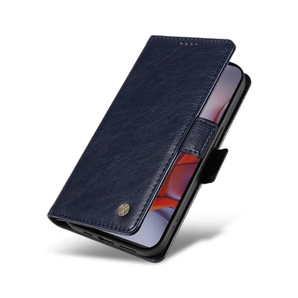 YIKATU YK-007 For Motorola Moto G75 5G Case Side Buckle PU Leather Phone Cover Litchi Texture