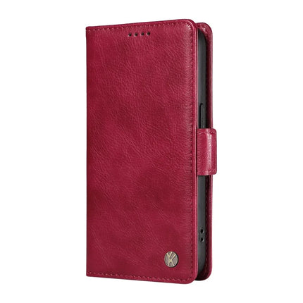 YIKATU YK-007 For Motorola Moto G75 5G Case Side Buckle PU Leather Phone Cover Litchi Texture