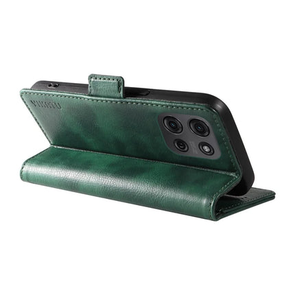 YIKATU YK-007 For Motorola Moto G75 5G Case Side Buckle PU Leather Phone Cover Litchi Texture
