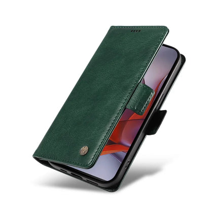 YIKATU YK-007 For Motorola Moto G75 5G Case Side Buckle PU Leather Phone Cover Litchi Texture