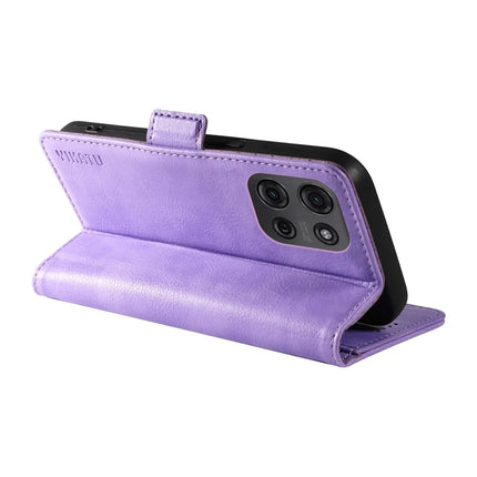 YIKATU YK-007 For Motorola Moto G75 5G Case Side Buckle PU Leather Phone Cover Litchi Texture