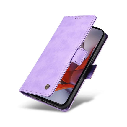 YIKATU YK-007 For Motorola Moto G75 5G Case Side Buckle PU Leather Phone Cover Litchi Texture
