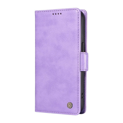 YIKATU YK-007 For Motorola Moto G75 5G Case Side Buckle PU Leather Phone Cover Litchi Texture