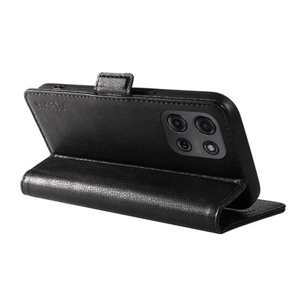 YIKATU YK-007 For Motorola Moto G75 5G Case Side Buckle PU Leather Phone Cover Litchi Texture