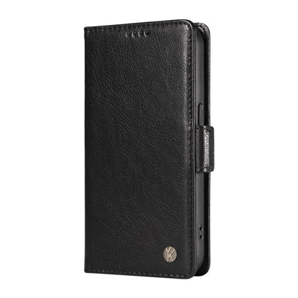 YIKATU YK-007 For Motorola Moto G75 5G Case Side Buckle PU Leather Phone Cover Litchi Texture